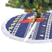 Nauru Christmas Tree Skirt Cute Santa Coat Of Arms Merry Xmas - Polynesian Pride