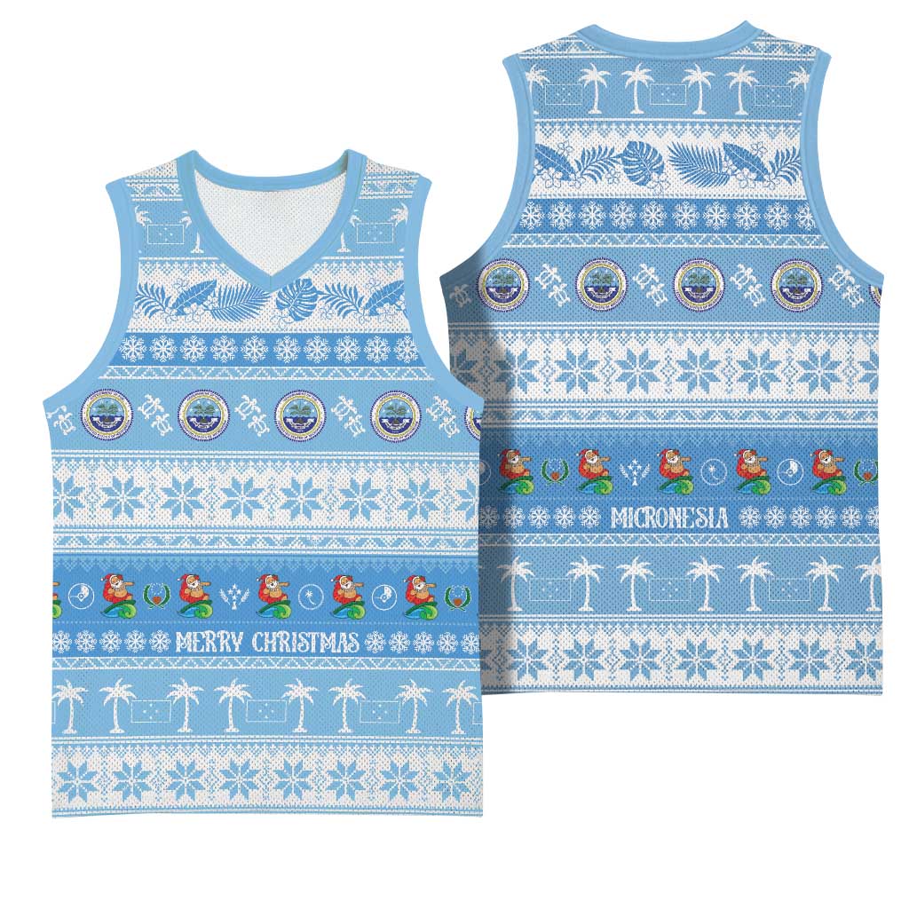 FSM Christmas Basketball Jersey Merry Xmas Federated States of Micronesia - Polynesian Pride