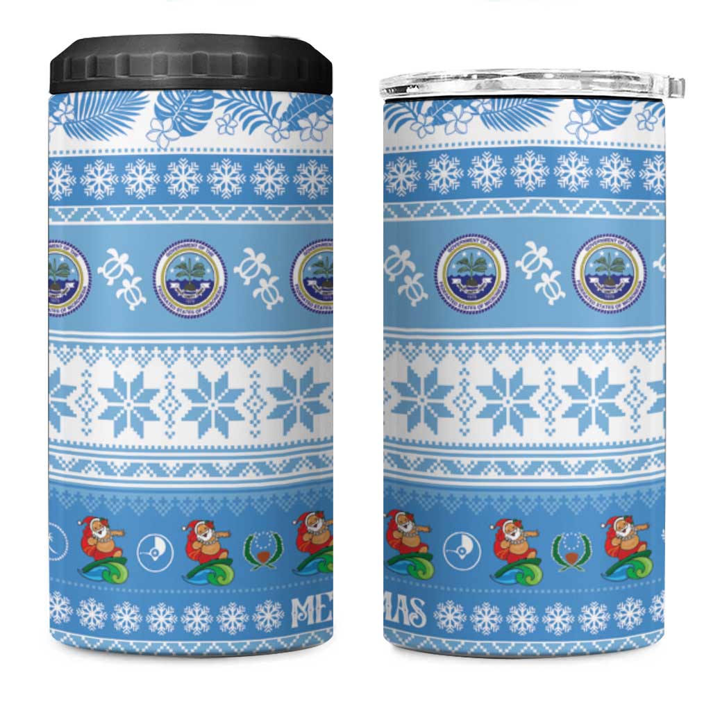 FSM Christmas 4 in 1 Can Cooler Tumbler Merry Xmas Federated States of Micronesia - Polynesian Pride