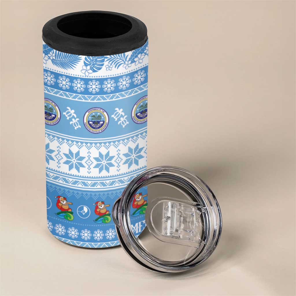 FSM Christmas 4 in 1 Can Cooler Tumbler Merry Xmas Federated States of Micronesia - Polynesian Pride
