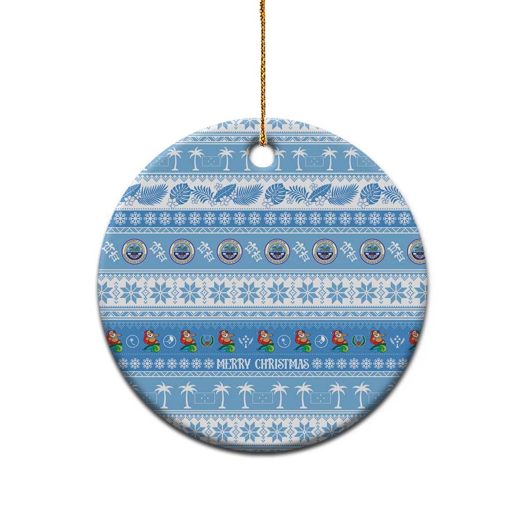 FSM Christmas Ceramic Ornament Merry Xmas Federated States of Micronesia - Polynesian Pride