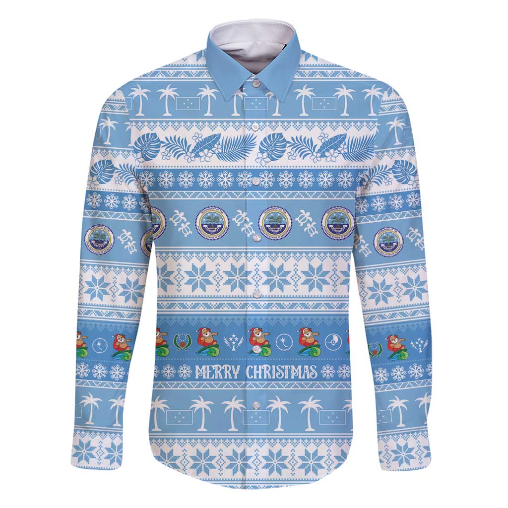 FSM Christmas Family Matching Mermaid Dress and Hawaiian Shirt Merry Xmas Federated States of Micronesia - Polynesian Pride