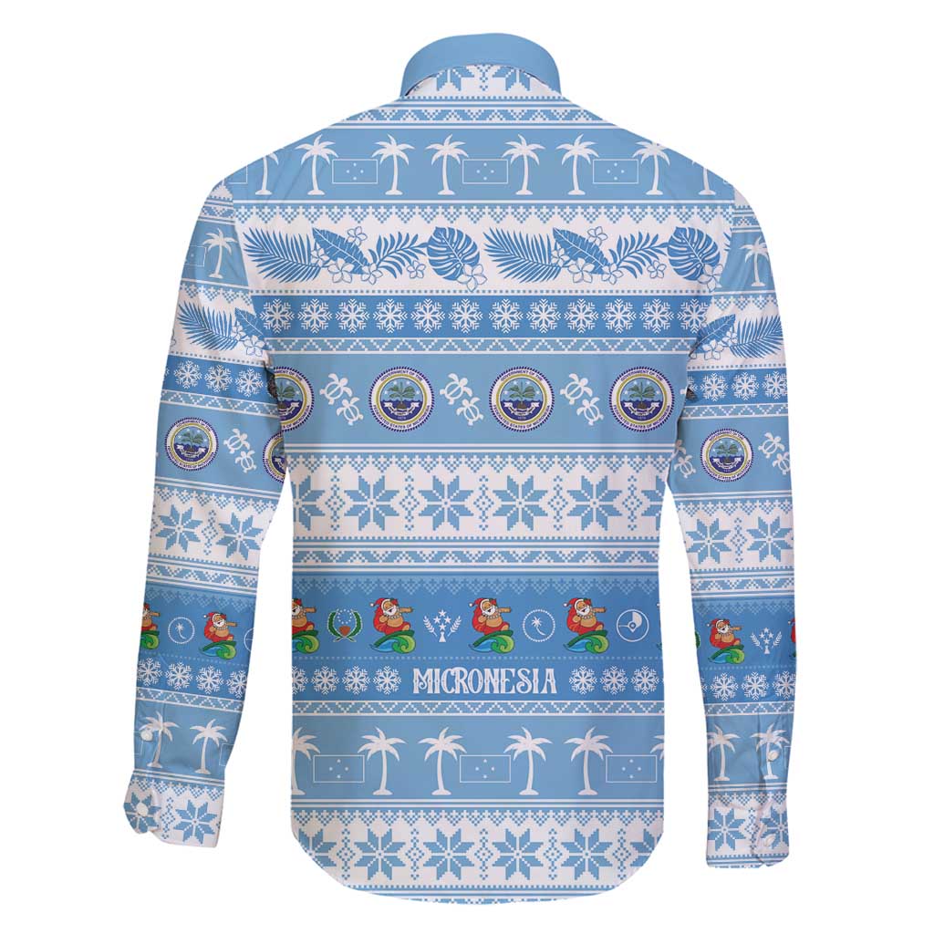 FSM Christmas Family Matching Off Shoulder Short Dress and Hawaiian Shirt Merry Xmas Federated States of Micronesia - Polynesian Pride