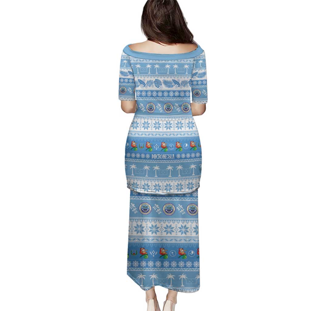 FSM Christmas Family Matching Puletasi and Hawaiian Shirt Merry Xmas Federated States of Micronesia - Polynesian Pride