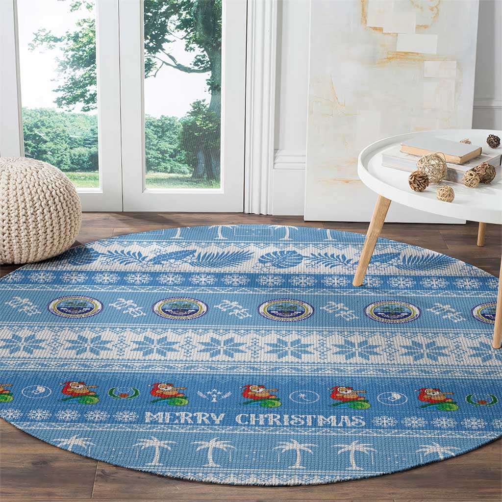 FSM Christmas Round Carpet Merry Xmas Federated States of Micronesia - Polynesian Pride