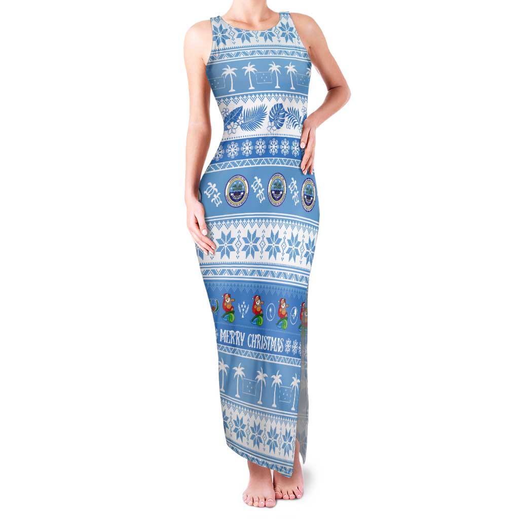 FSM Christmas Tank Maxi Dress Merry Xmas Federated States of Micronesia - Polynesian Pride