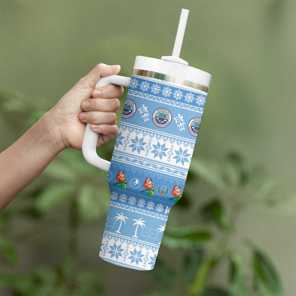 FSM Christmas Tumbler With Handle Merry Xmas Federated States of Micronesia - Polynesian Pride