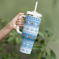 FSM Christmas Tumbler With Handle Merry Xmas Federated States of Micronesia - Polynesian Pride