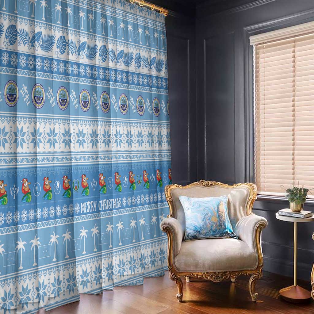 FSM Christmas Window Curtain Merry Xmas Federated States of Micronesia - Polynesian Pride