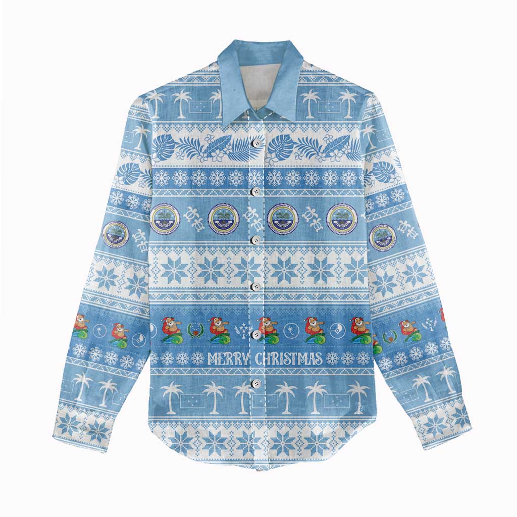 FSM Christmas Women Casual Shirt Merry Xmas Federated States of Micronesia - Polynesian Pride
