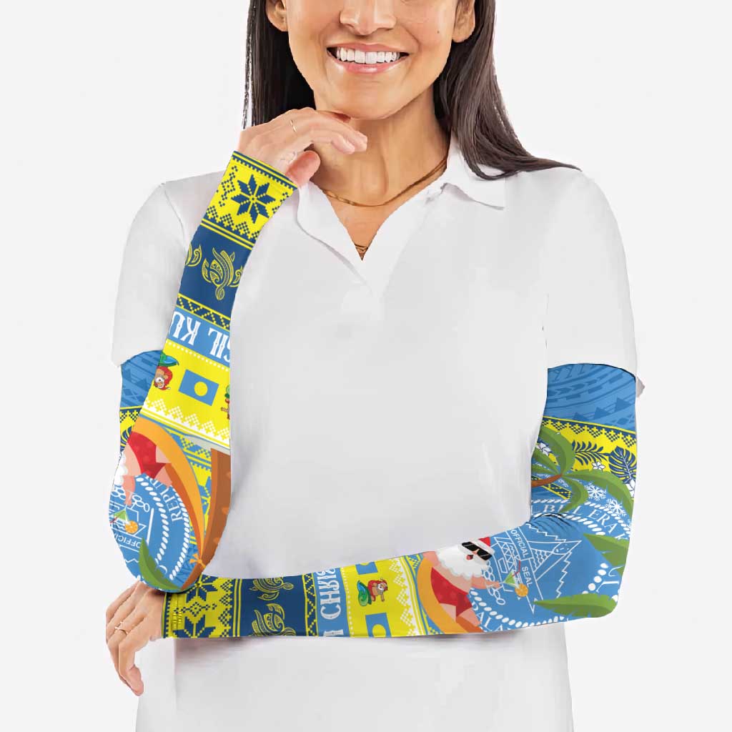 Palau Christmas Arm Sleeves Chilling Santa Ungil Kurismas - Polynesian Pride