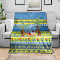 Palau Christmas Blanket Chilling Santa Ungil Kurismas - Polynesian Pride