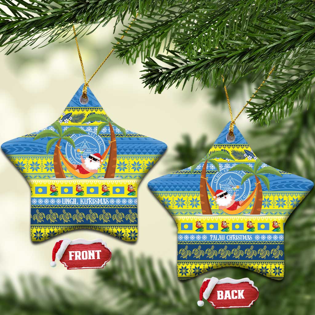Palau Christmas Ceramic Ornament Chilling Santa Ungil Kurismas - Polynesian Pride