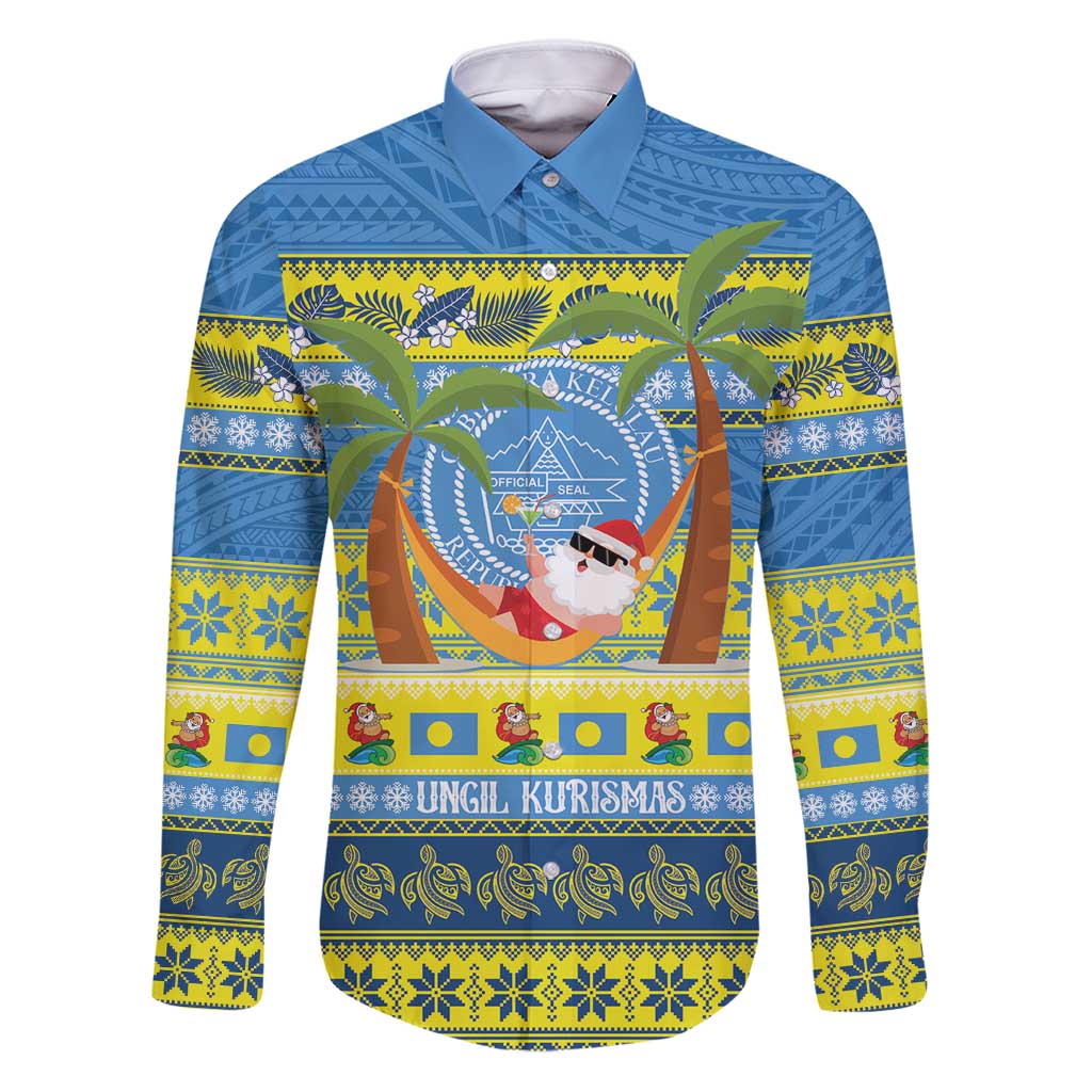 Palau Christmas Family Matching Puletasi and Hawaiian Shirt Chilling Santa Ungil Kurismas - Polynesian Pride