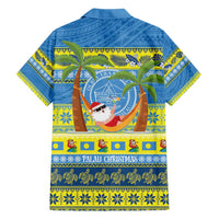 Palau Christmas Family Matching Short Sleeve Bodycon Dress and Hawaiian Shirt Chilling Santa Ungil Kurismas - Polynesian Pride