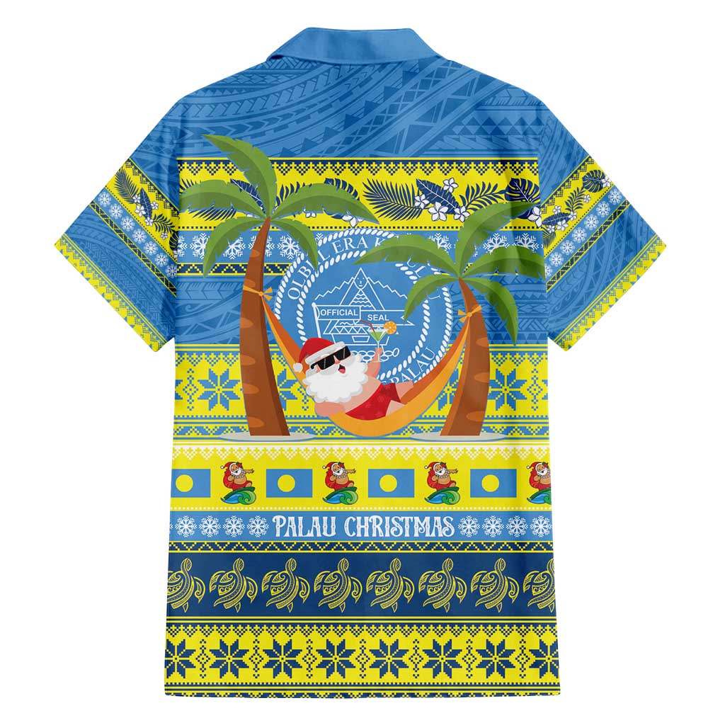 Palau Christmas Family Matching Tank Maxi Dress and Hawaiian Shirt Chilling Santa Ungil Kurismas - Polynesian Pride