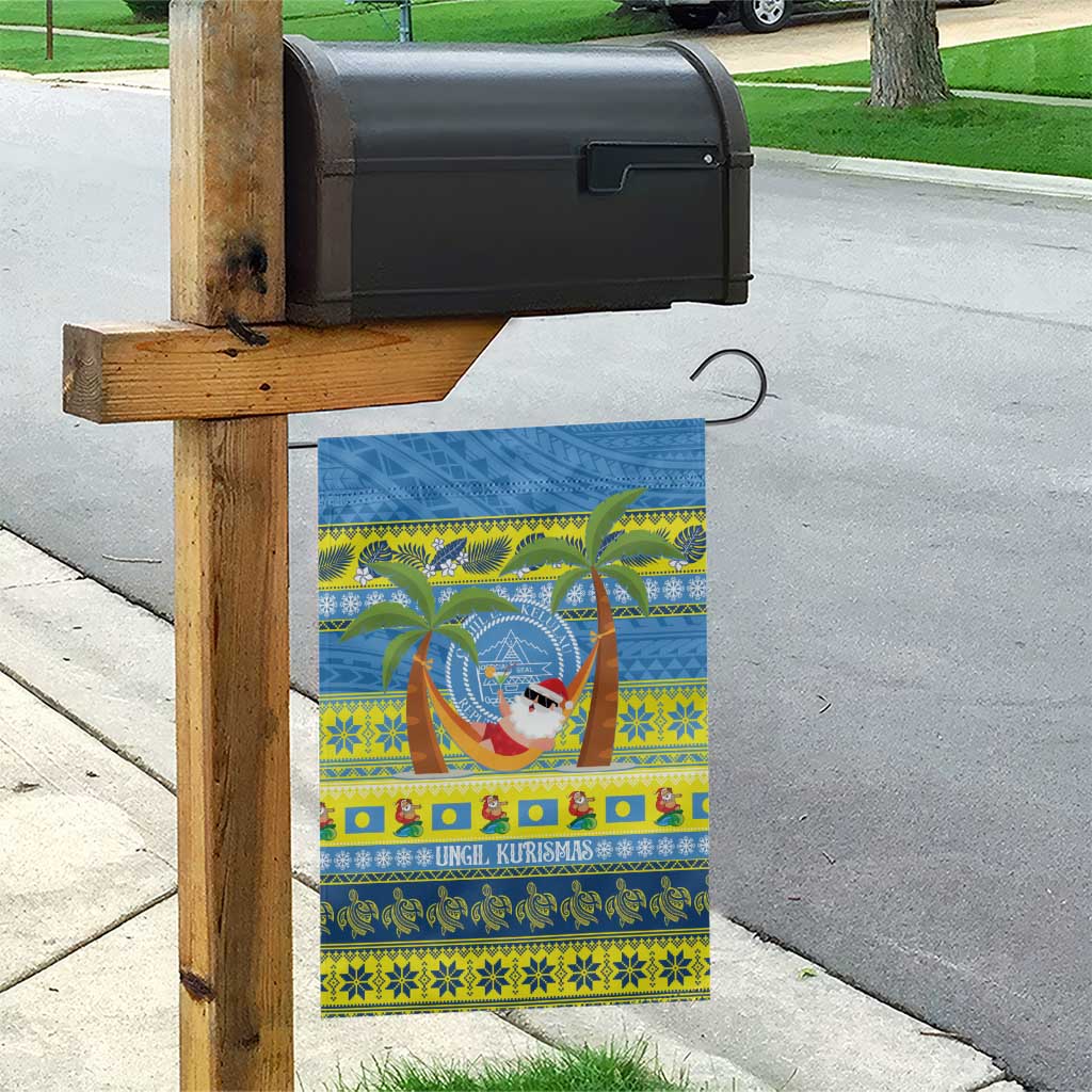 Palau Christmas Garden Flag Chilling Santa Ungil Kurismas - Polynesian Pride