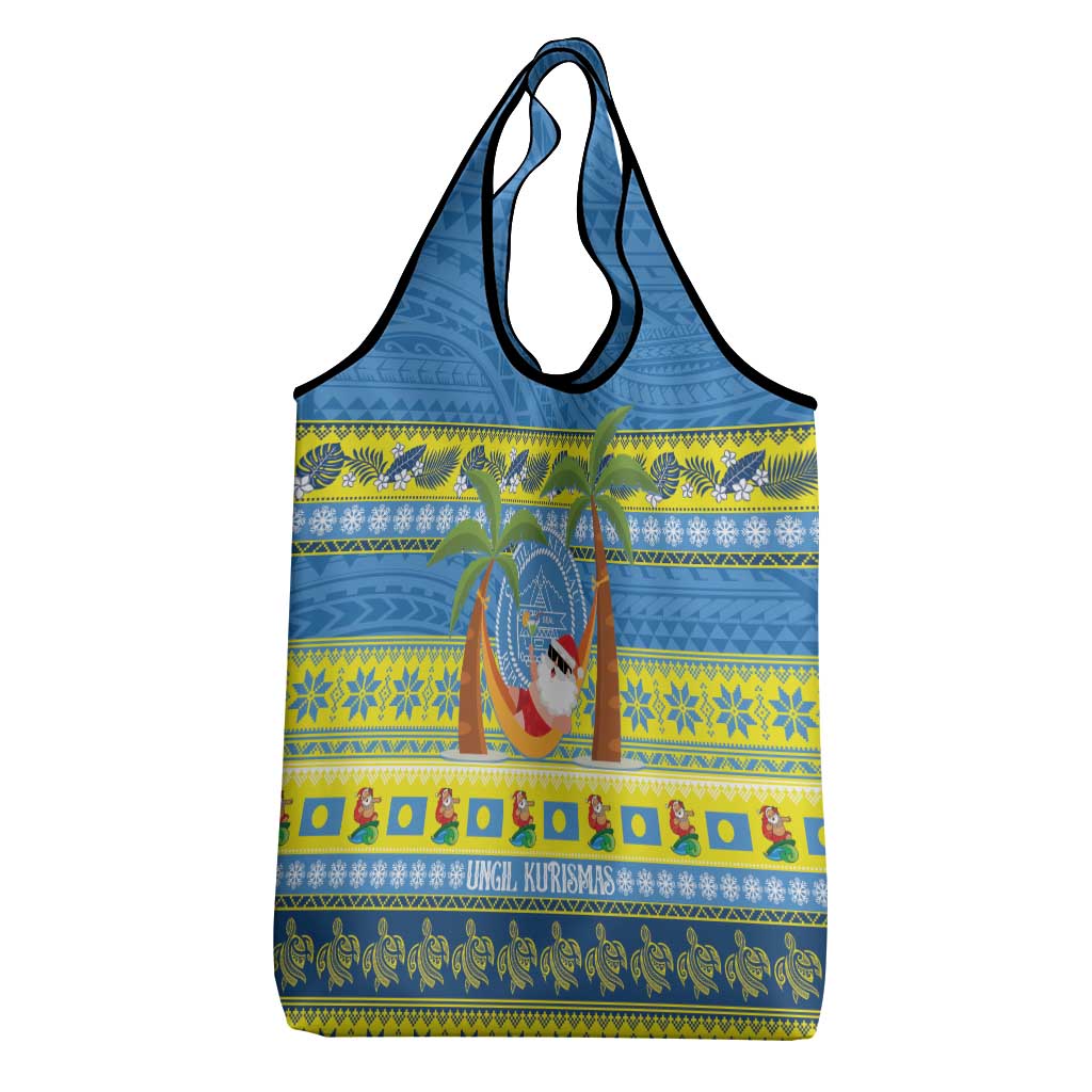 Palau Christmas Grocery Bag Chilling Santa Ungil Kurismas - Polynesian Pride