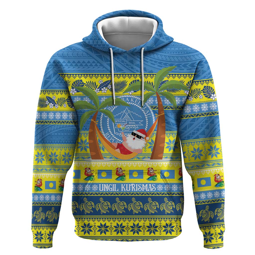 Palau Christmas Hoodie Chilling Santa Ungil Kurismas - Polynesian Pride