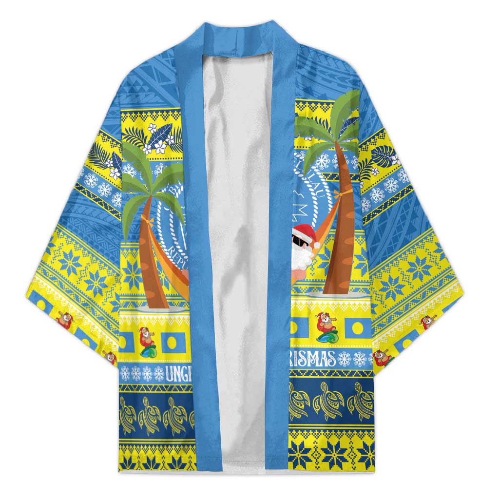 Palau Christmas Kimono Chilling Santa Ungil Kurismas - Polynesian Pride