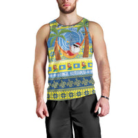 Palau Christmas Men Tank Top Chilling Santa Ungil Kurismas - Polynesian Pride