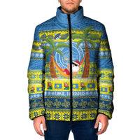 Palau Christmas Padded Jacket Chilling Santa Ungil Kurismas - Polynesian Pride