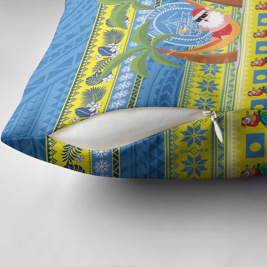 Palau Christmas Pillow Cover Chilling Santa Ungil Kurismas - Polynesian Pride
