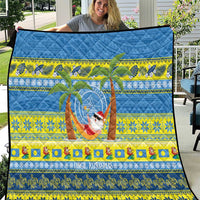 Palau Christmas Quilt Chilling Santa Ungil Kurismas - Polynesian Pride