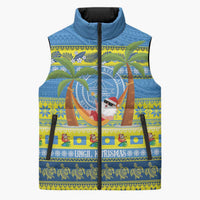 Palau Christmas Sleeveless Puffer Jacket Chilling Santa Ungil Kurismas - Polynesian Pride