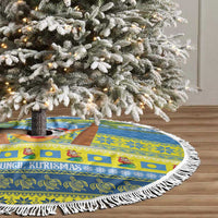 Palau Christmas Tree Skirt Chilling Santa Ungil Kurismas - Polynesian Pride