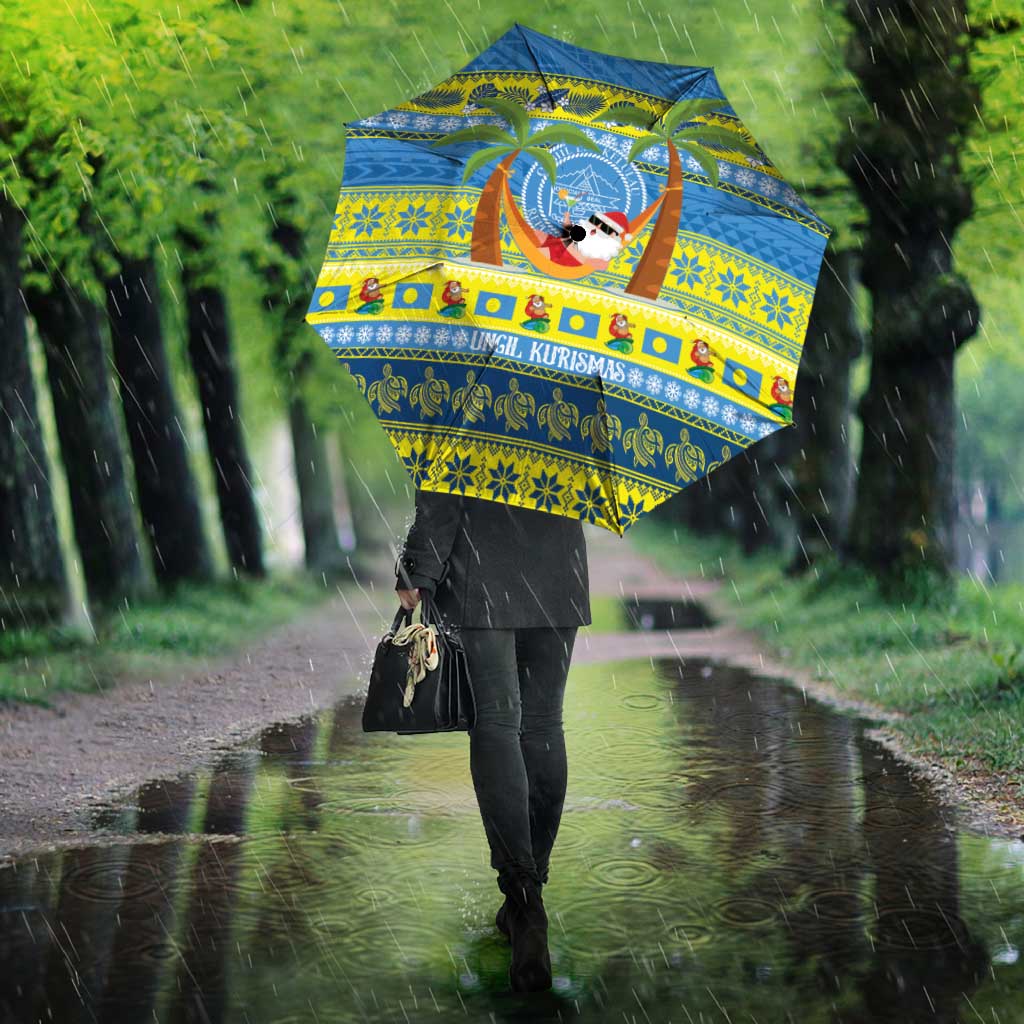 Palau Christmas Umbrella Chilling Santa Ungil Kurismas - Polynesian Pride