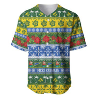 Solomon Islands Christmas Baseball Jersey The Solomons Melanesian Meri Krismas - Polynesian Pride