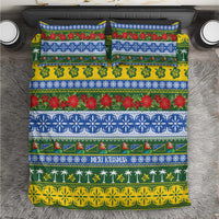 Solomon Islands Christmas Bedding Set The Solomons Melanesian Meri Krismas - Polynesian Pride