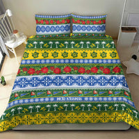 Solomon Islands Christmas Bedding Set The Solomons Melanesian Meri Krismas - Polynesian Pride