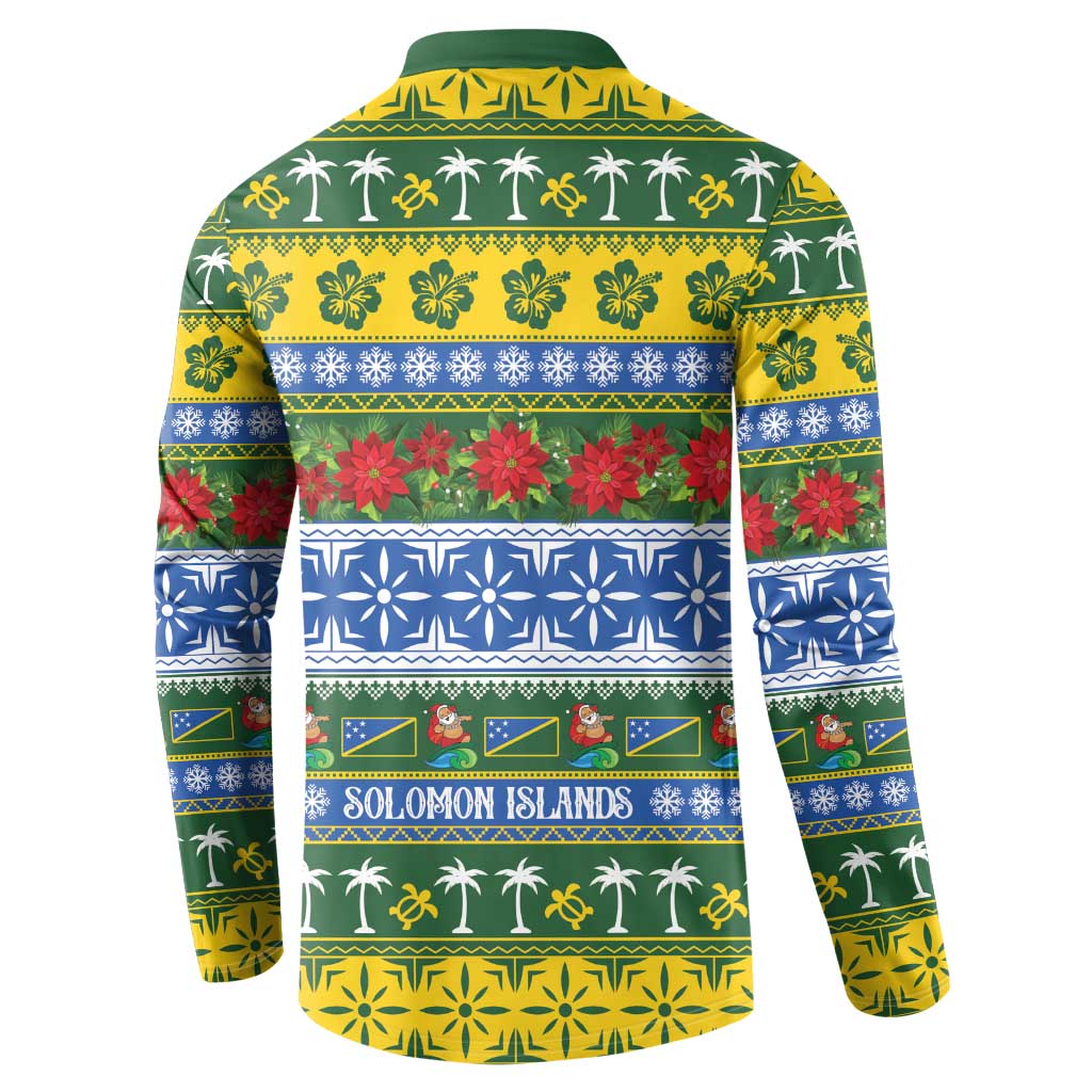 Solomon Islands Christmas Button Sweatshirt The Solomons Melanesian Meri Krismas - Polynesian Pride