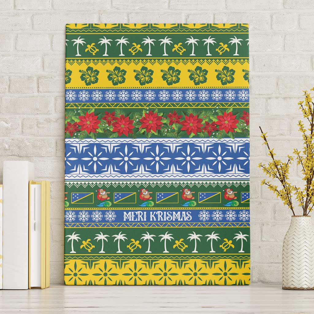 Solomon Islands Christmas Canvas Wall Art The Solomons Melanesian Meri Krismas - Polynesian Pride
