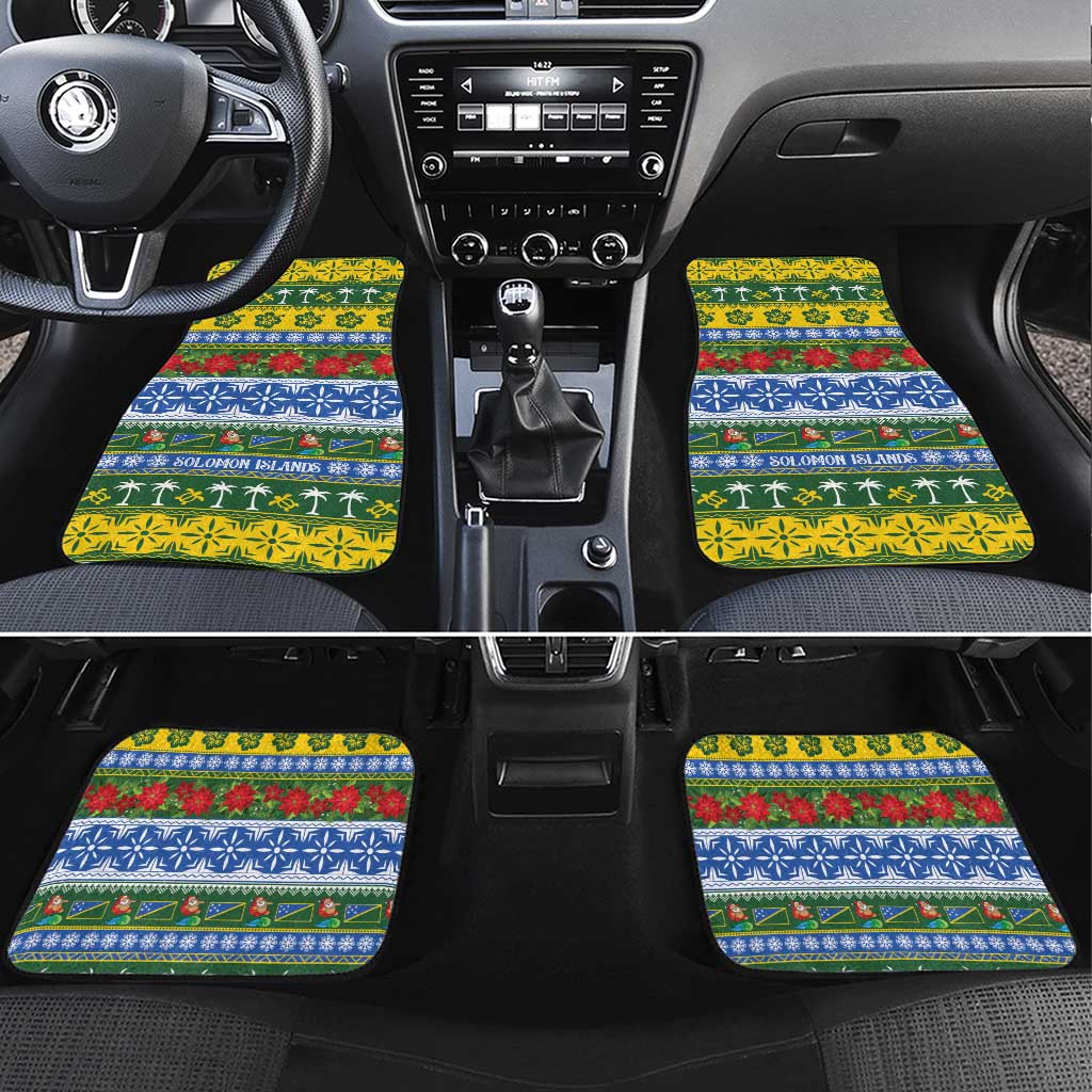 Solomon Islands Christmas Car Mats The Solomons Melanesian Meri Krismas - Polynesian Pride