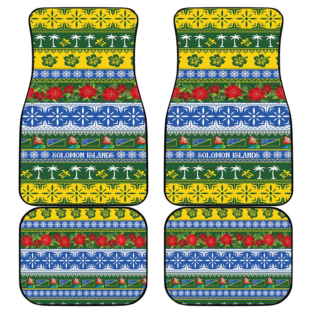 Solomon Islands Christmas Car Mats The Solomons Melanesian Meri Krismas - Polynesian Pride