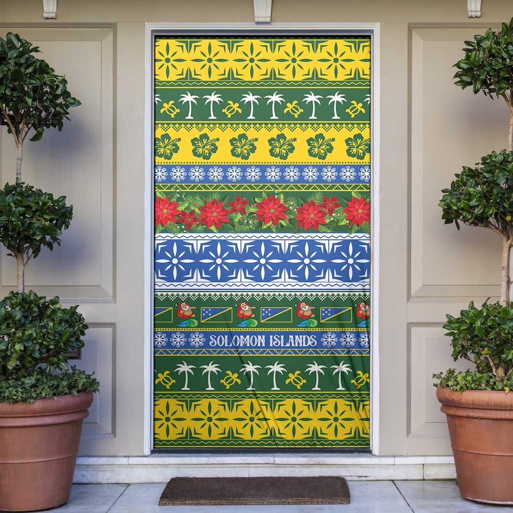 Solomon Islands Christmas Door Cover The Solomons Melanesian Meri Krismas - Polynesian Pride