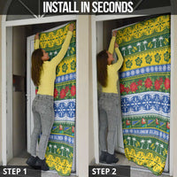 Solomon Islands Christmas Door Cover The Solomons Melanesian Meri Krismas - Polynesian Pride