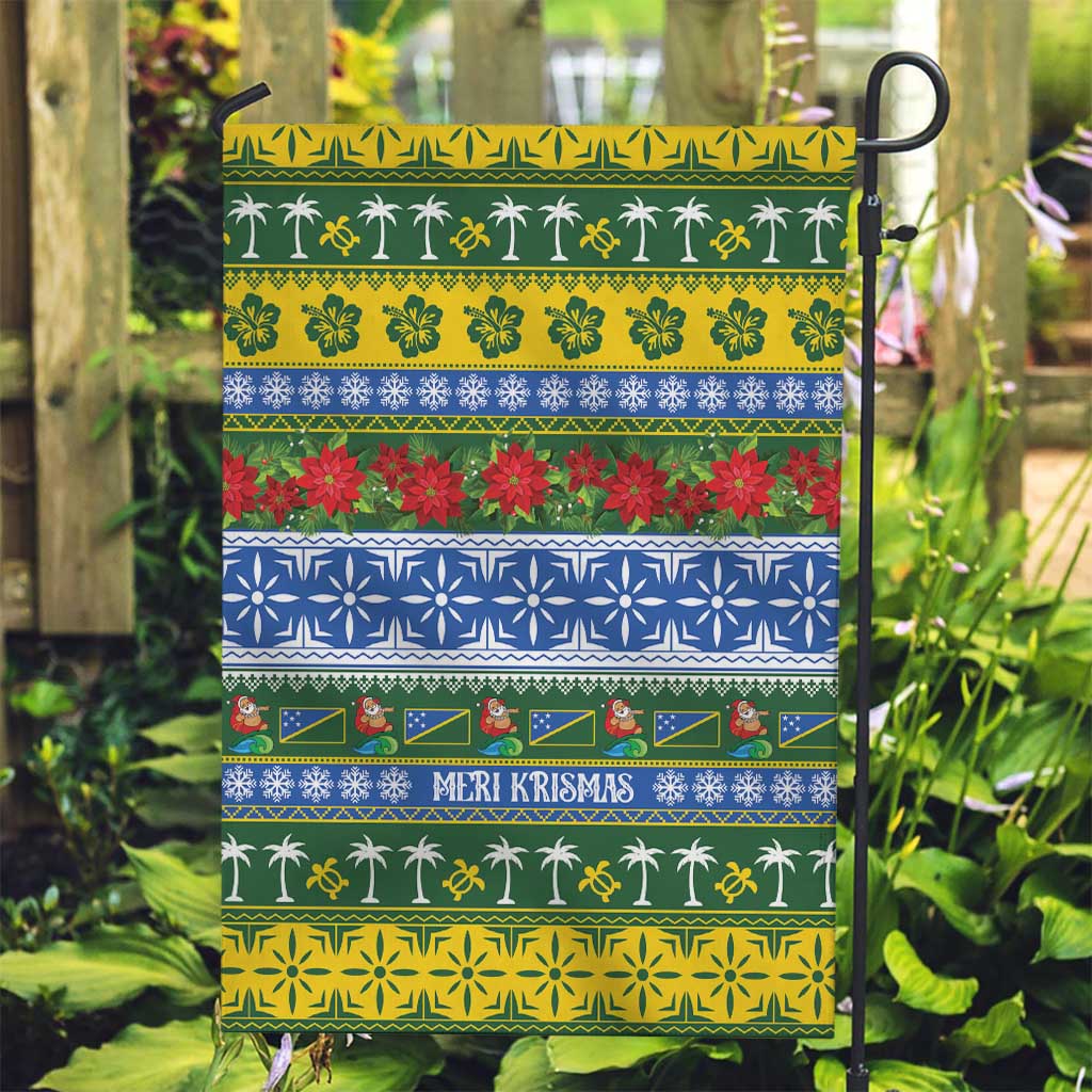 Solomon Islands Christmas Garden Flag The Solomons Melanesian Meri Krismas - Polynesian Pride