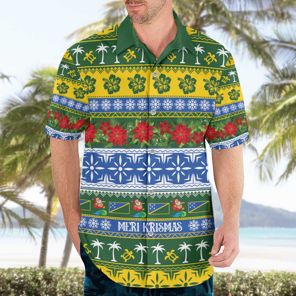 Solomon Islands Christmas Hawaiian Shirt The Solomons Melanesian Meri Krismas - Polynesian Pride