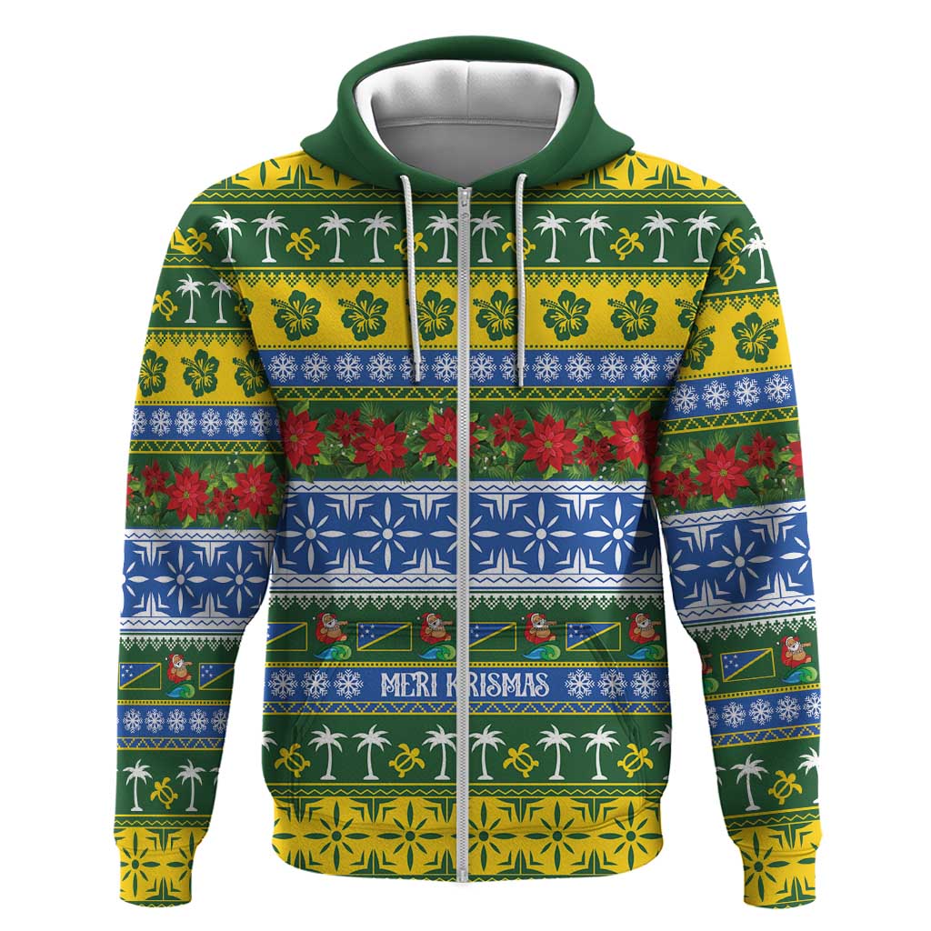 Solomon Islands Christmas Hoodie The Solomons Melanesian Meri Krismas - Polynesian Pride