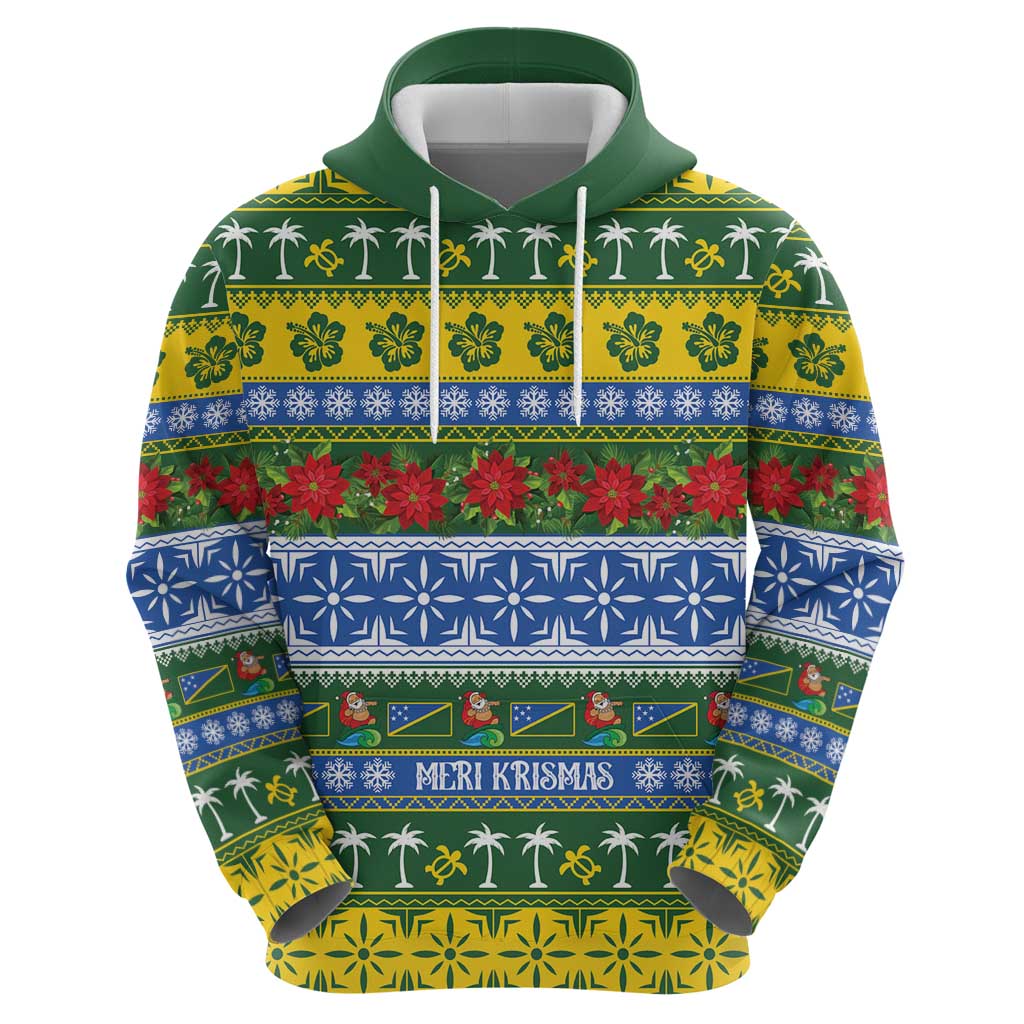 Solomon Islands Christmas Hoodie The Solomons Melanesian Meri Krismas - Polynesian Pride