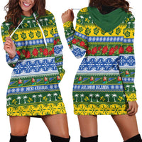 Solomon Islands Christmas Hoodie Dress The Solomons Melanesian Meri Krismas - Polynesian Pride