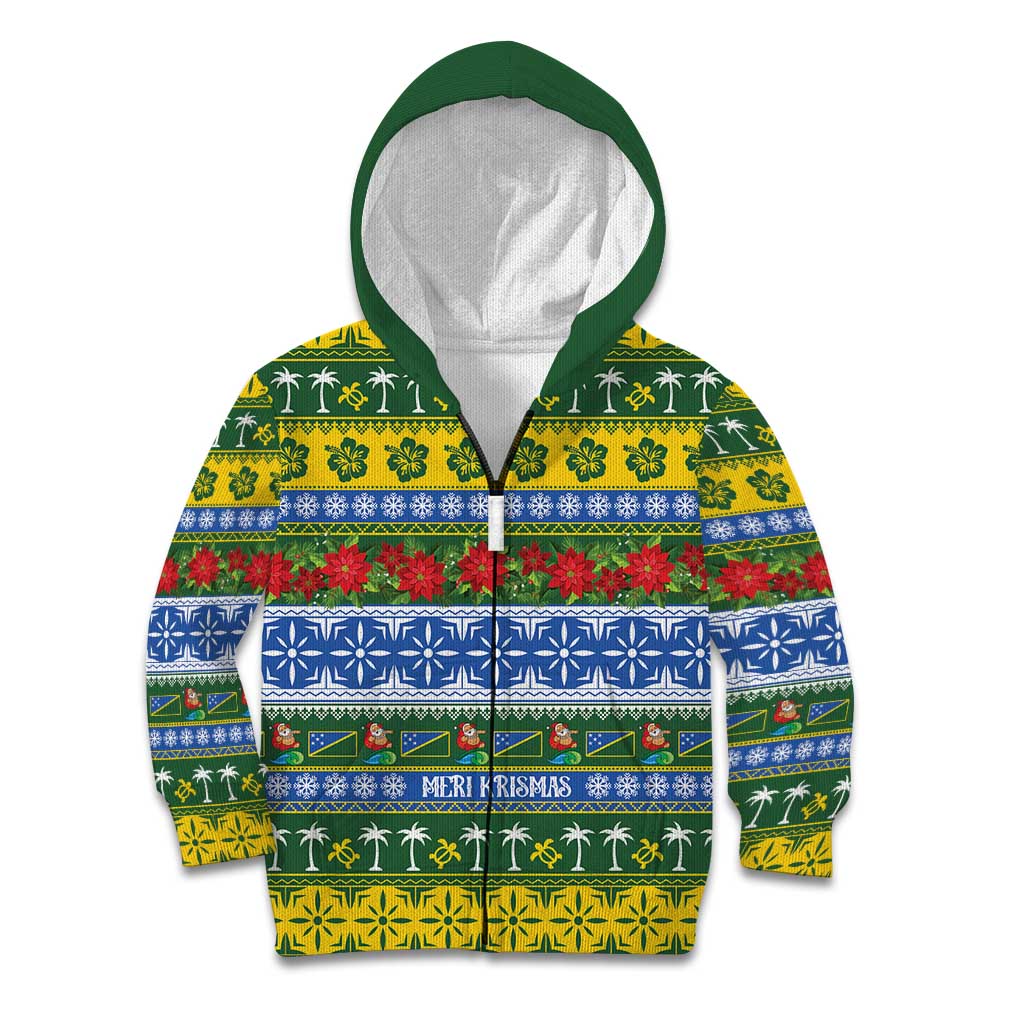 Solomon Islands Christmas Kid Hoodie The Solomons Melanesian Meri Krismas - Polynesian Pride