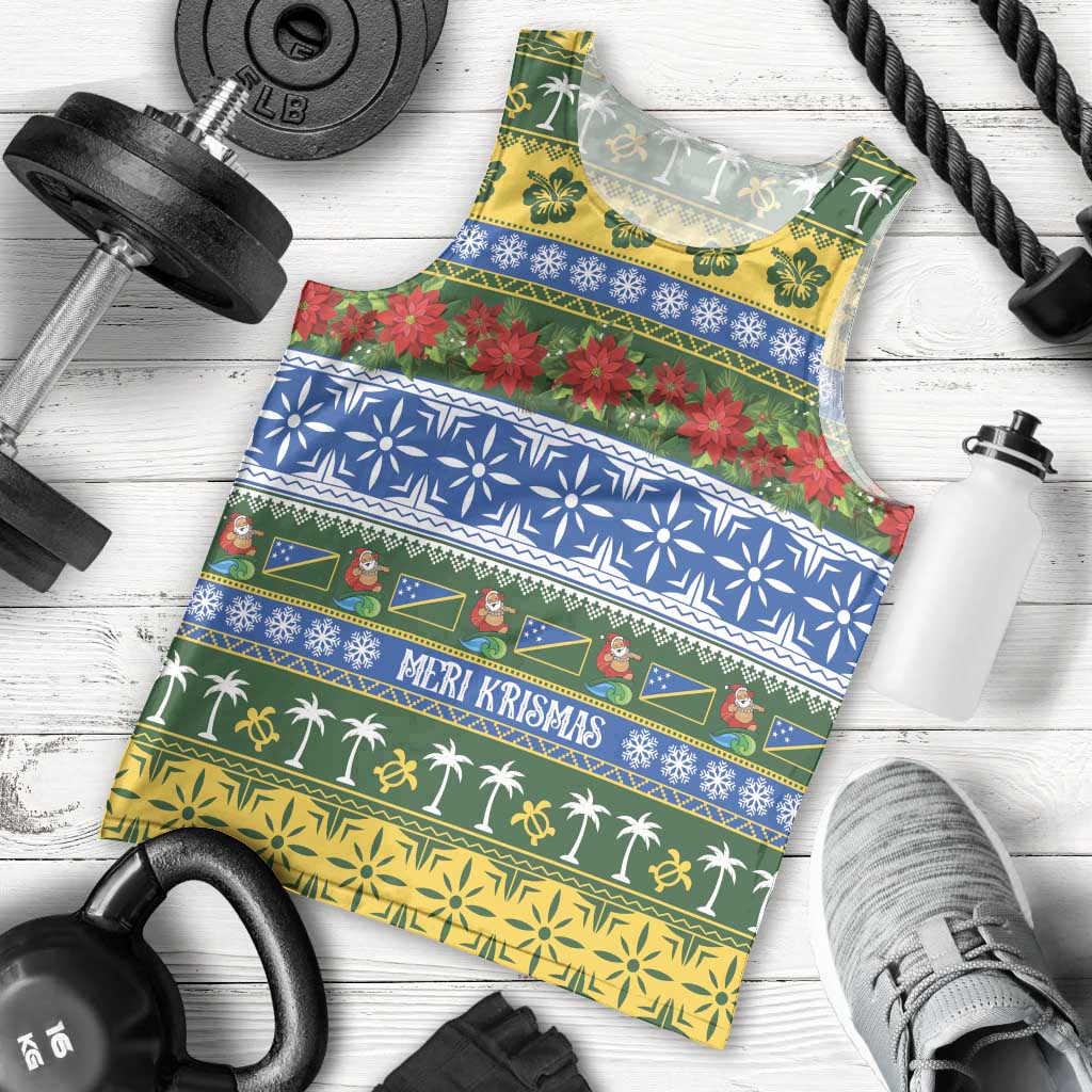 Solomon Islands Christmas Men Tank Top The Solomons Melanesian Meri Krismas - Polynesian Pride