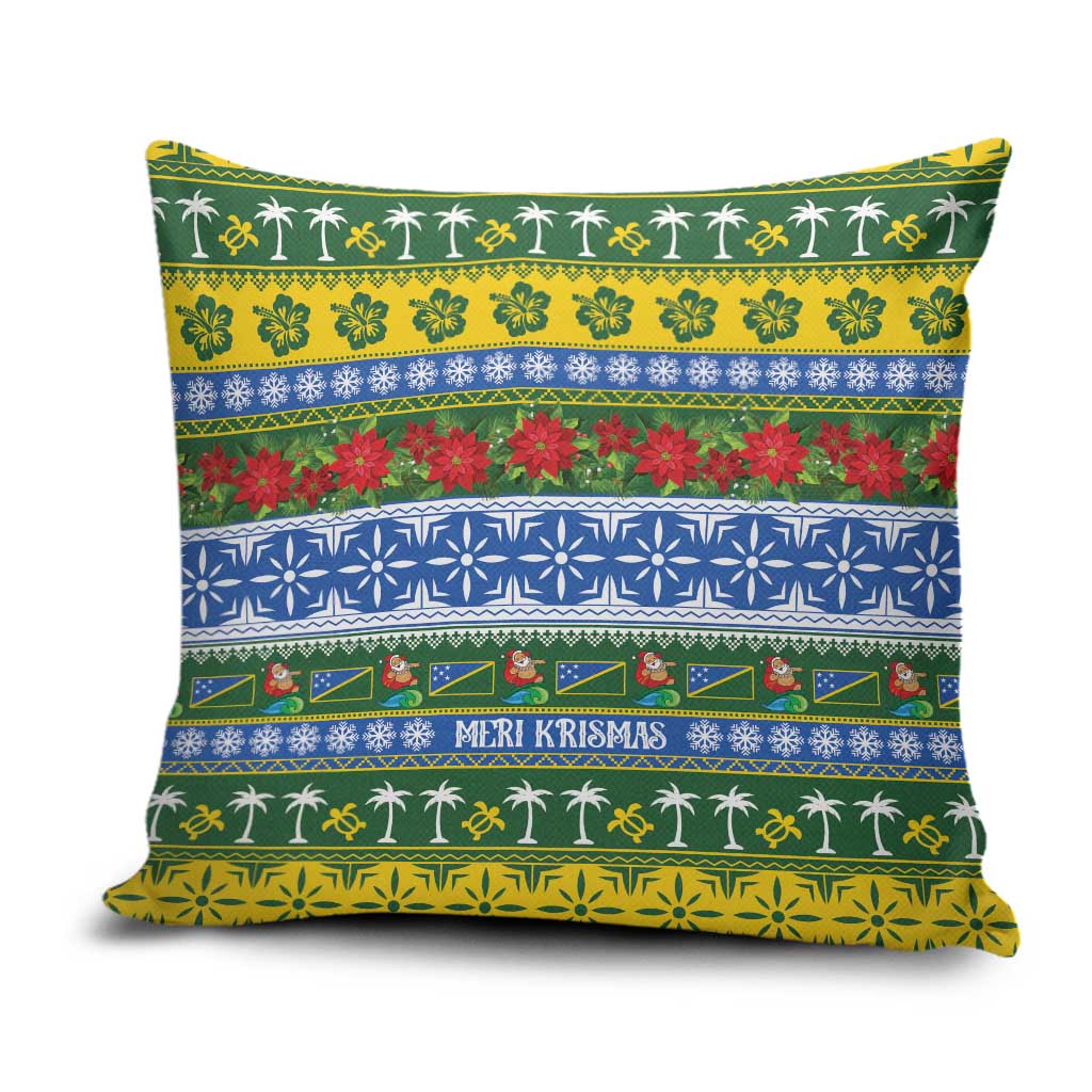 Solomon Islands Christmas Pillow Cover The Solomons Melanesian Meri Krismas - Polynesian Pride
