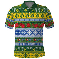 Solomon Islands Christmas Polo Shirt The Solomons Melanesian Meri Krismas - Polynesian Pride