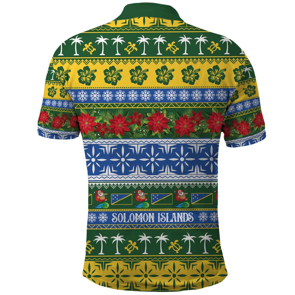 Solomon Islands Christmas Polo Shirt The Solomons Melanesian Meri Krismas - Polynesian Pride
